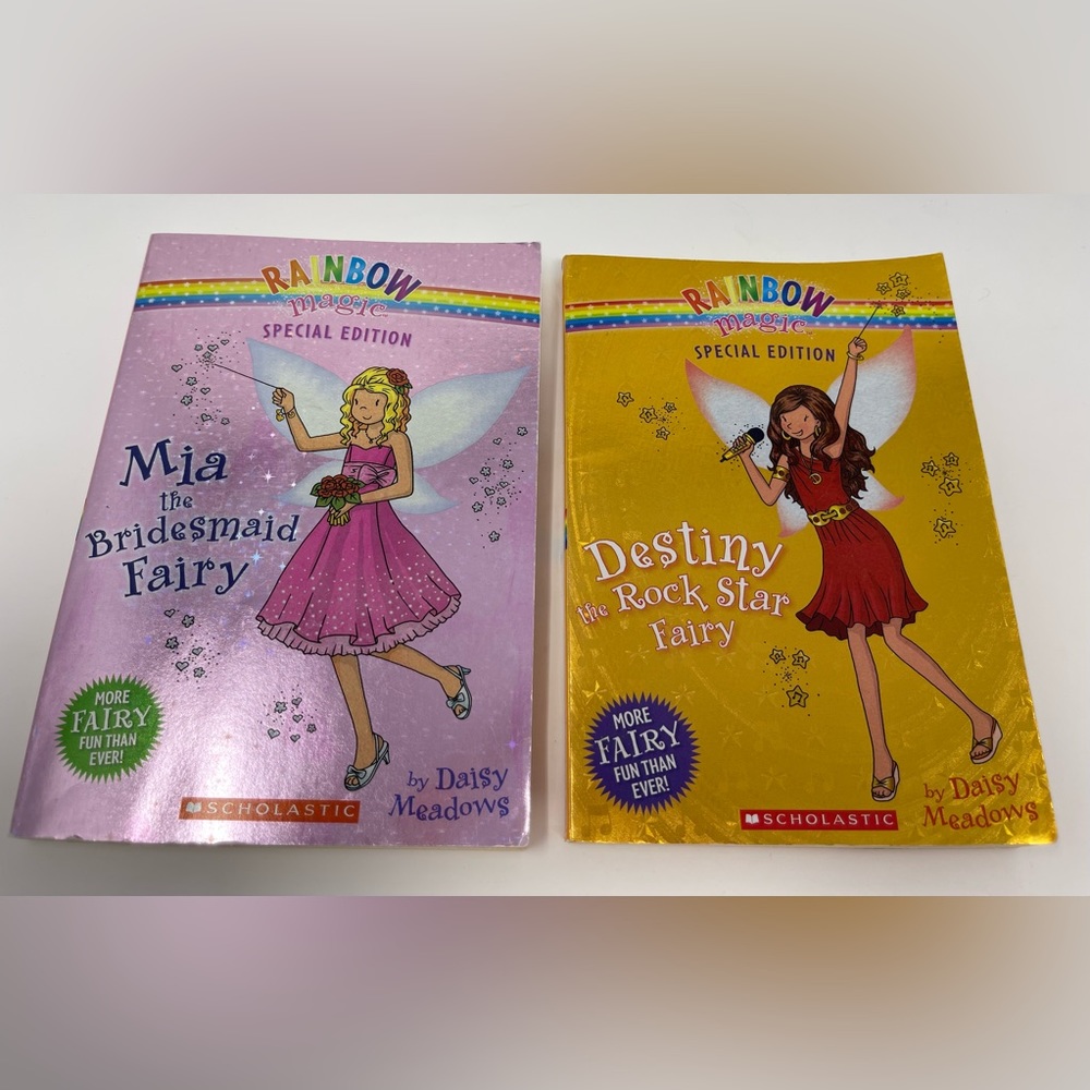 RAINBOW MAGIC FAIRIES: Two (2) Special Edition Paperback Books by Daisy Meadows